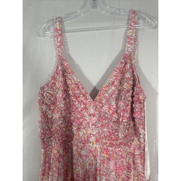 NWT Mac Duggal [ 12 ] 8012 Floral V-Neck Floral A line Midi Dress In Pink #S1938 - Picture 11 of 16